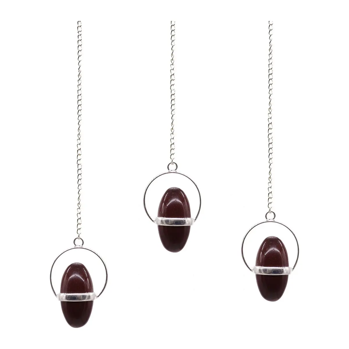 Shiva Lingam stone pendulum with natural markings