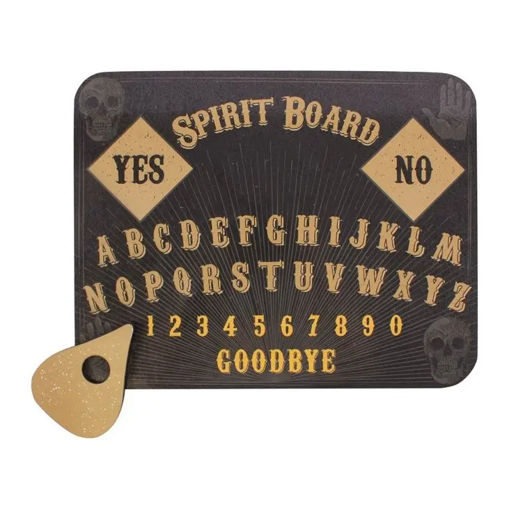 Gothic skull print spirit board with its designed box