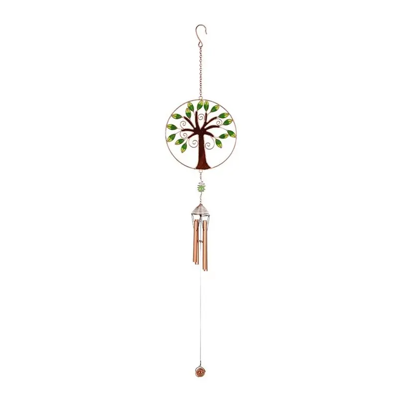 Metal Tree of Life wind chime with colours of the tree