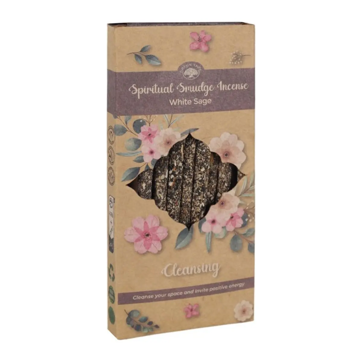 Display box of white sage incense sticks packs