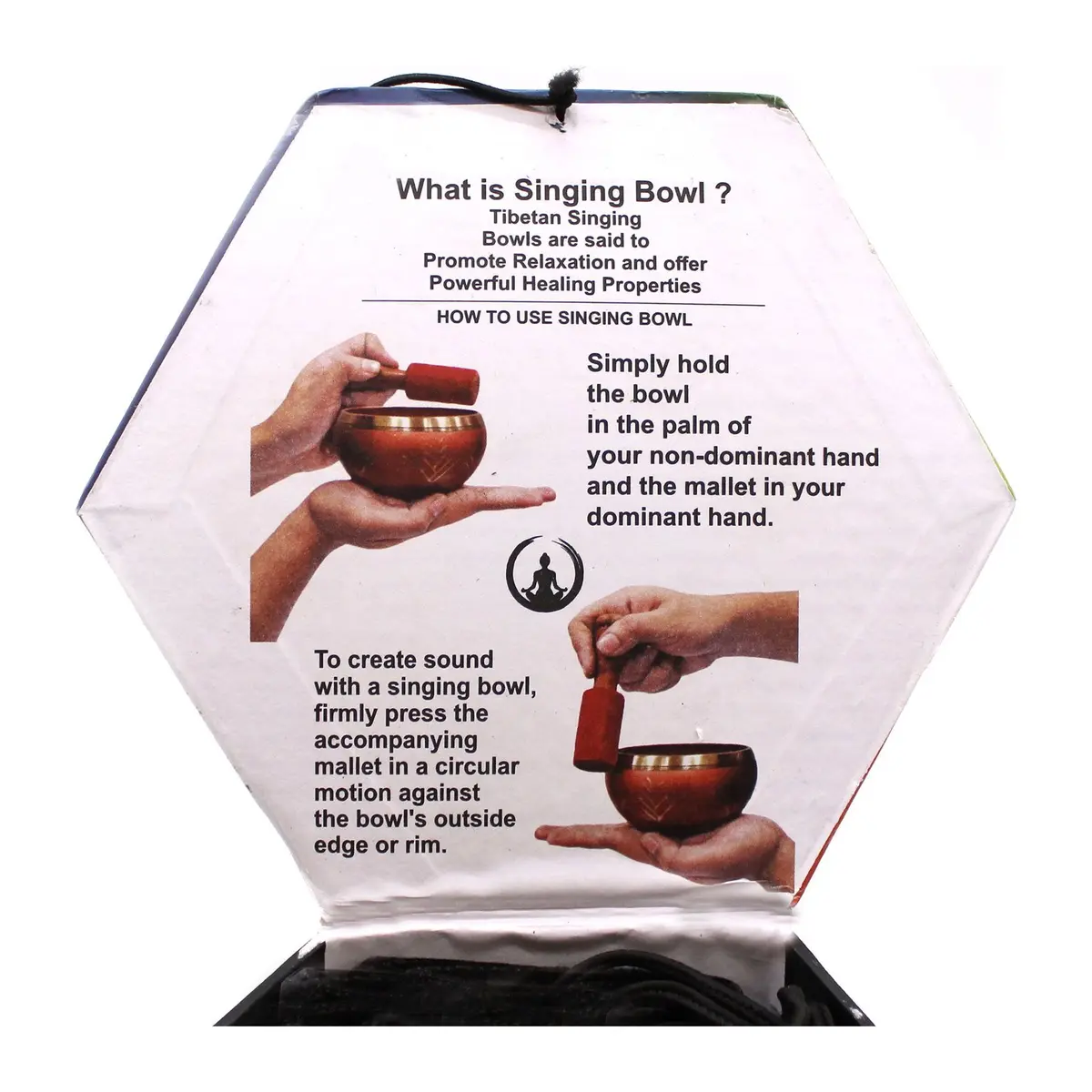 White and blue Yoga Moves singing bowl set